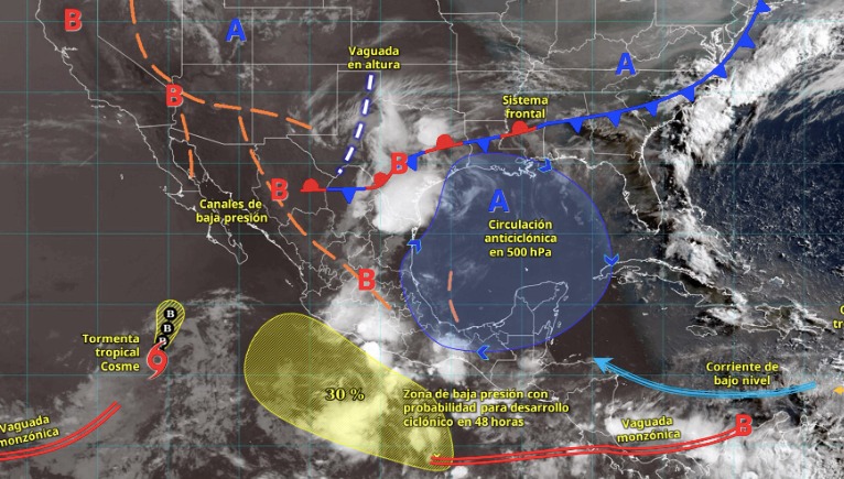 Pronóstico del clima para México el 11 de junio de 2025.