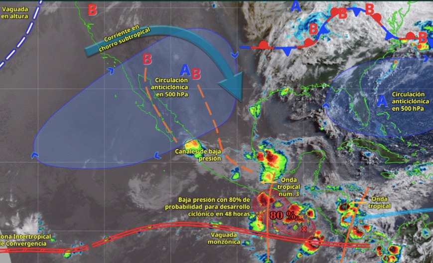 Pronóstico del clima para México el 16 de junio de 2025.