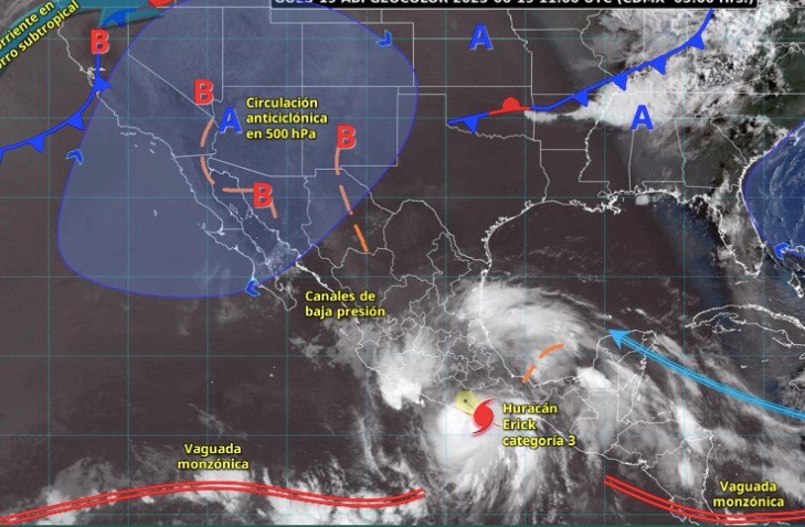 Pronóstico del clima para México el 19 de junio de 2025.
