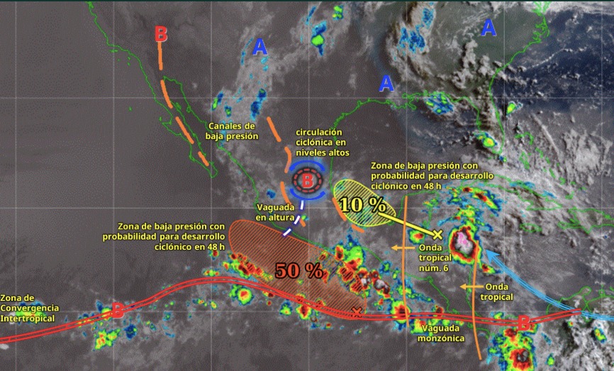 Pronóstico del clima para México el 27 de junio de 2025.