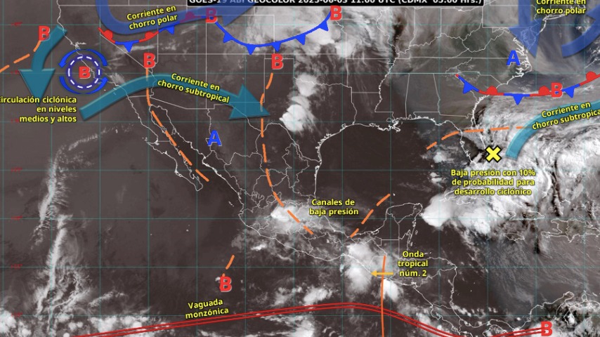 Pronóstico del clima para México este 3 de junio de 2025.