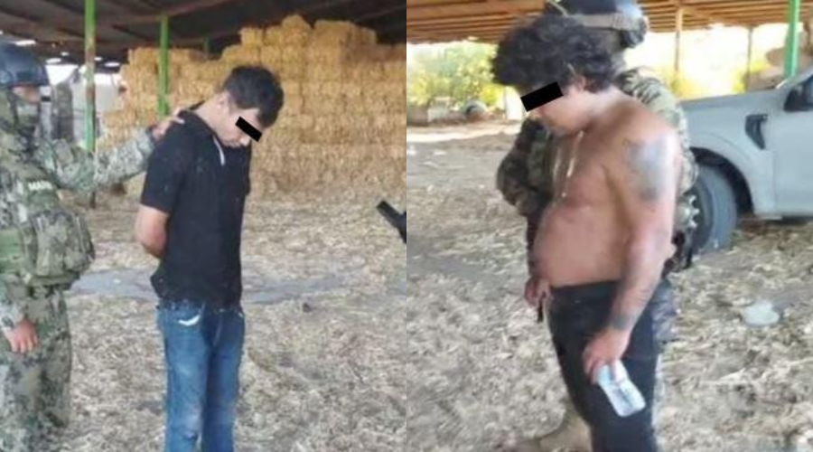 Hombres detenidos en Navolato.