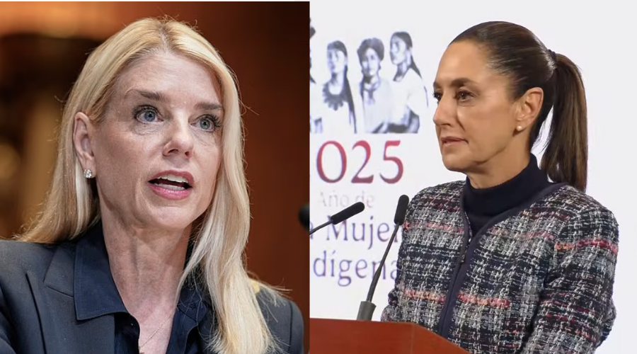 Pam Bondi y Claudia Sheinbaum