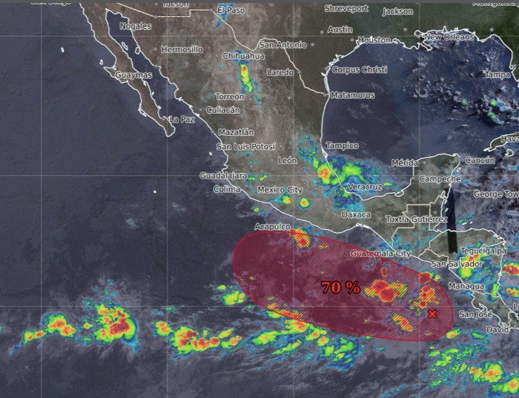 Zona de baja presión que podría dar pie a 