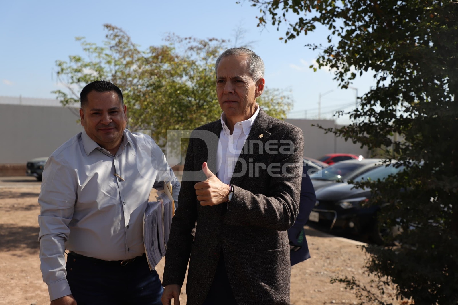 Gerardo Vargas Landeros llegando a audiencia inicial
