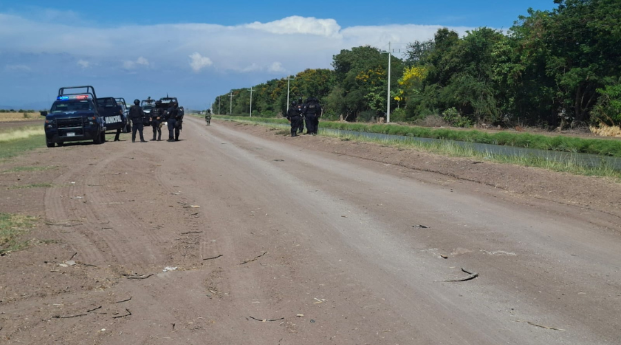Policía Municipal de Navolato delimita sitio del homicidio