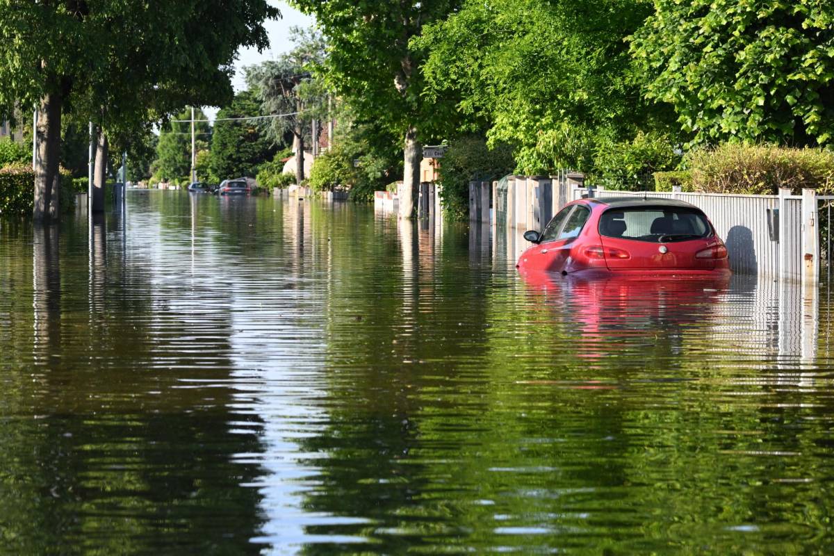 Vecindario inundado.