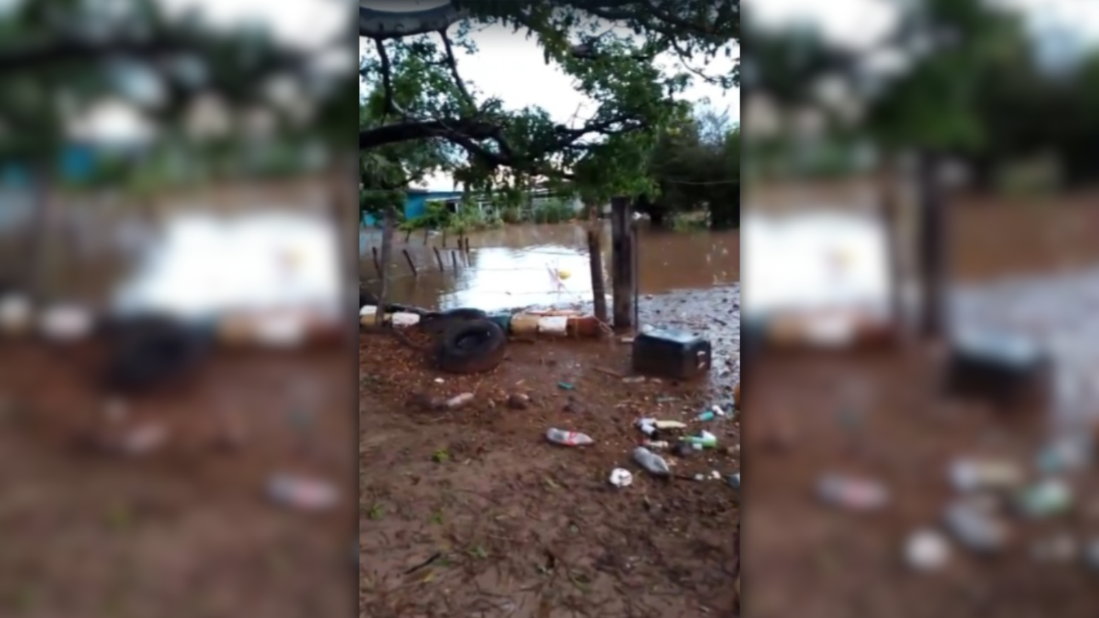 Familia teme inundación