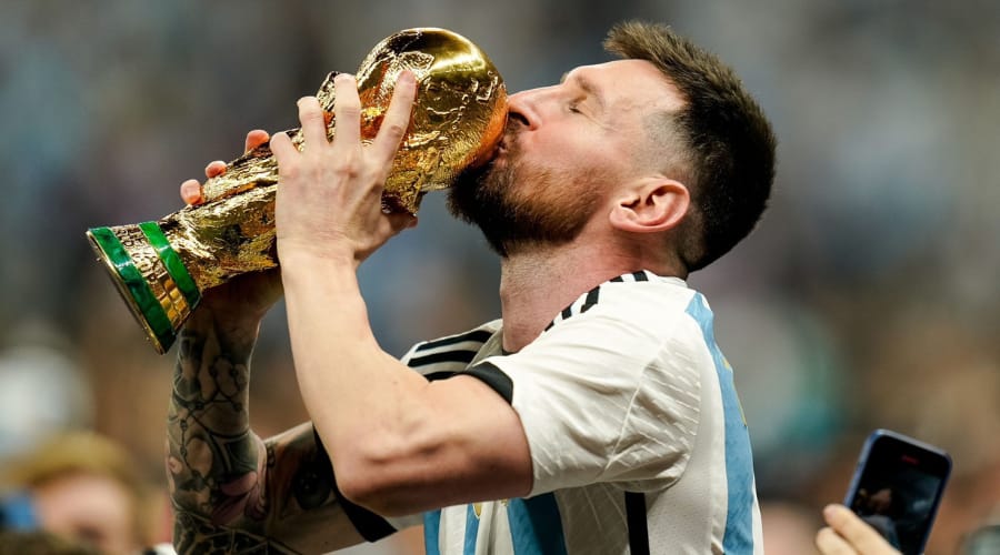 Lionel Messi tras coronarse campeón del Mundial de Qatar 2022