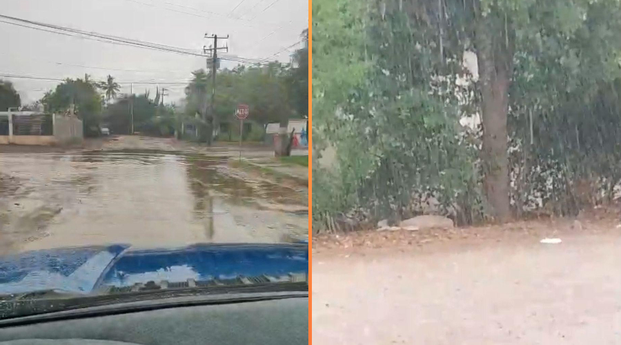Lluvia intensa en Guasave.