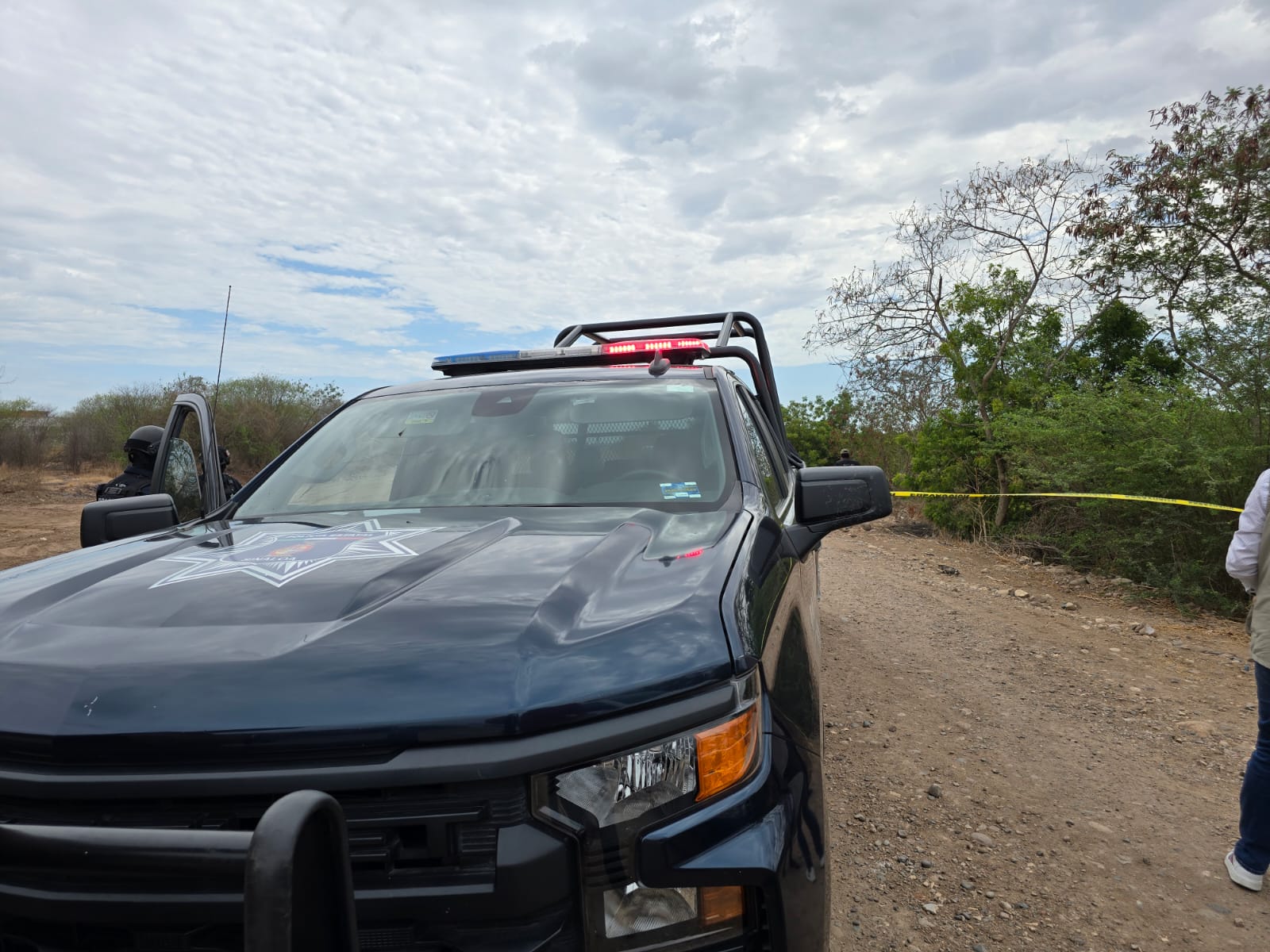 Asesinado y con la cabeza cubierta