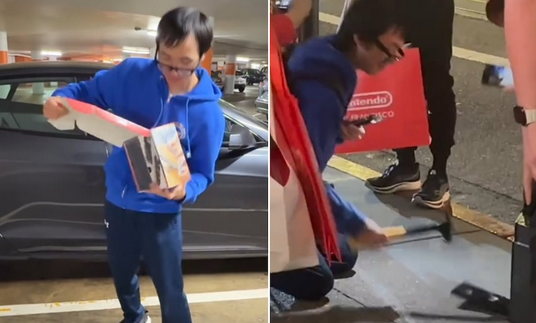 VIRAL: ¡A martillazos! Influencer destruye su Nintendo Switch 2 tras adquirirla en preventa