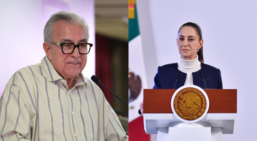 Rubén Rocha y Claudia Sheinbaum.
