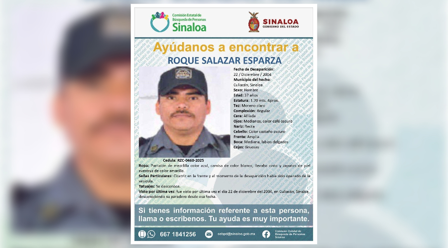 Ficha de búsqueda de Roque Salazar Esparza.