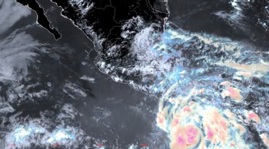 Imagen de satélite de la tormenta tropical Erick
