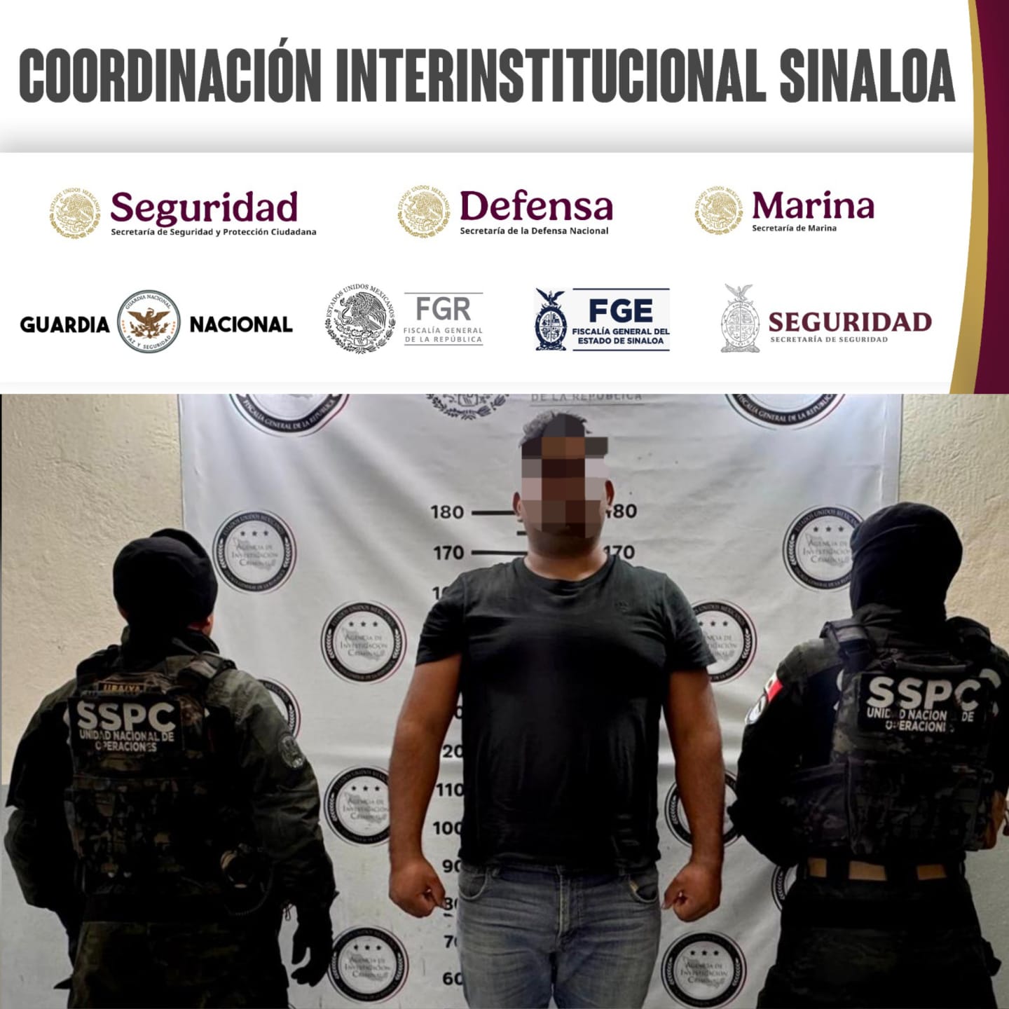 Detenido con armas y droga en Sinaloa