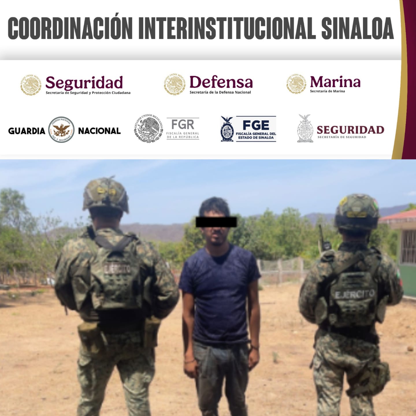 Ejército Mexicano detienen a civil y aseguran arma, cargadores y explosivos en Las Iguanas, Concordia