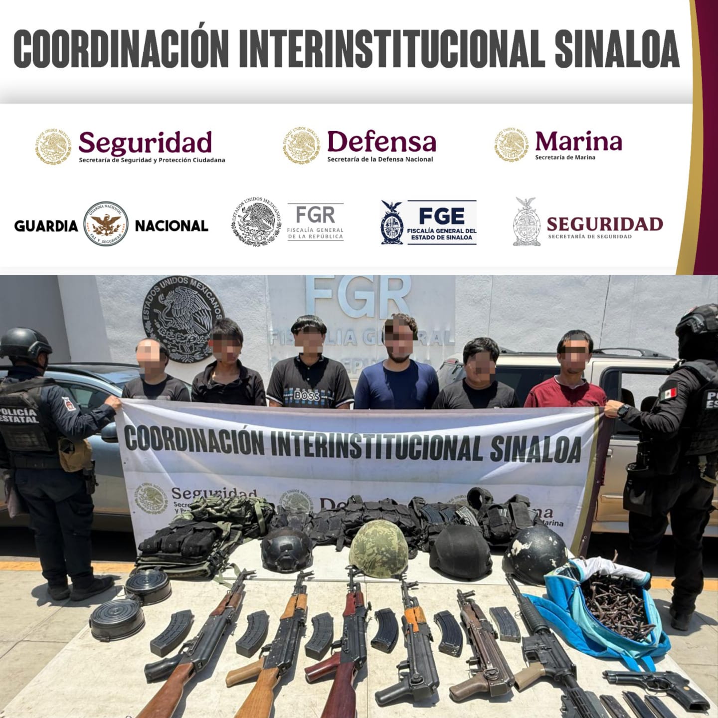 Confirman detención de 6 civiles armados en fraccionamiento Los Ángeles en Culiacán