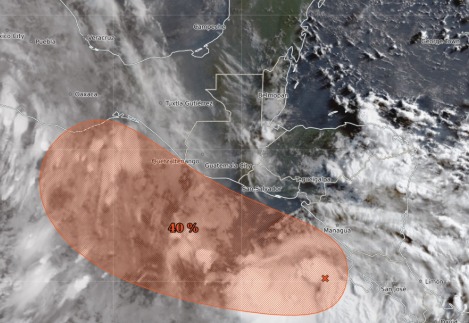 Zona de baja presión en el Pacífico.