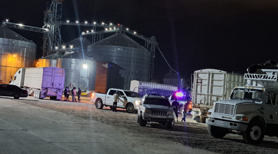 Accidente en empresa acopiadora de granos