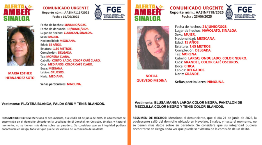 Alerta Amber tras la desaparición de dos adolescentes