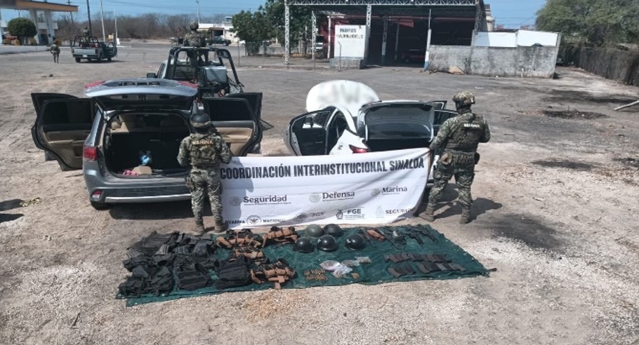 Marina aplica operativo en El Salado, Culiacán.