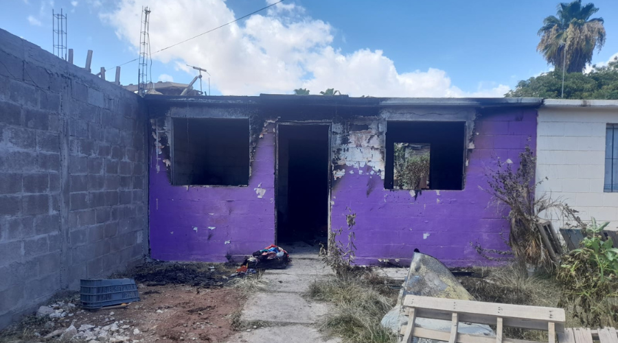 Domicilio afectado por un incendio