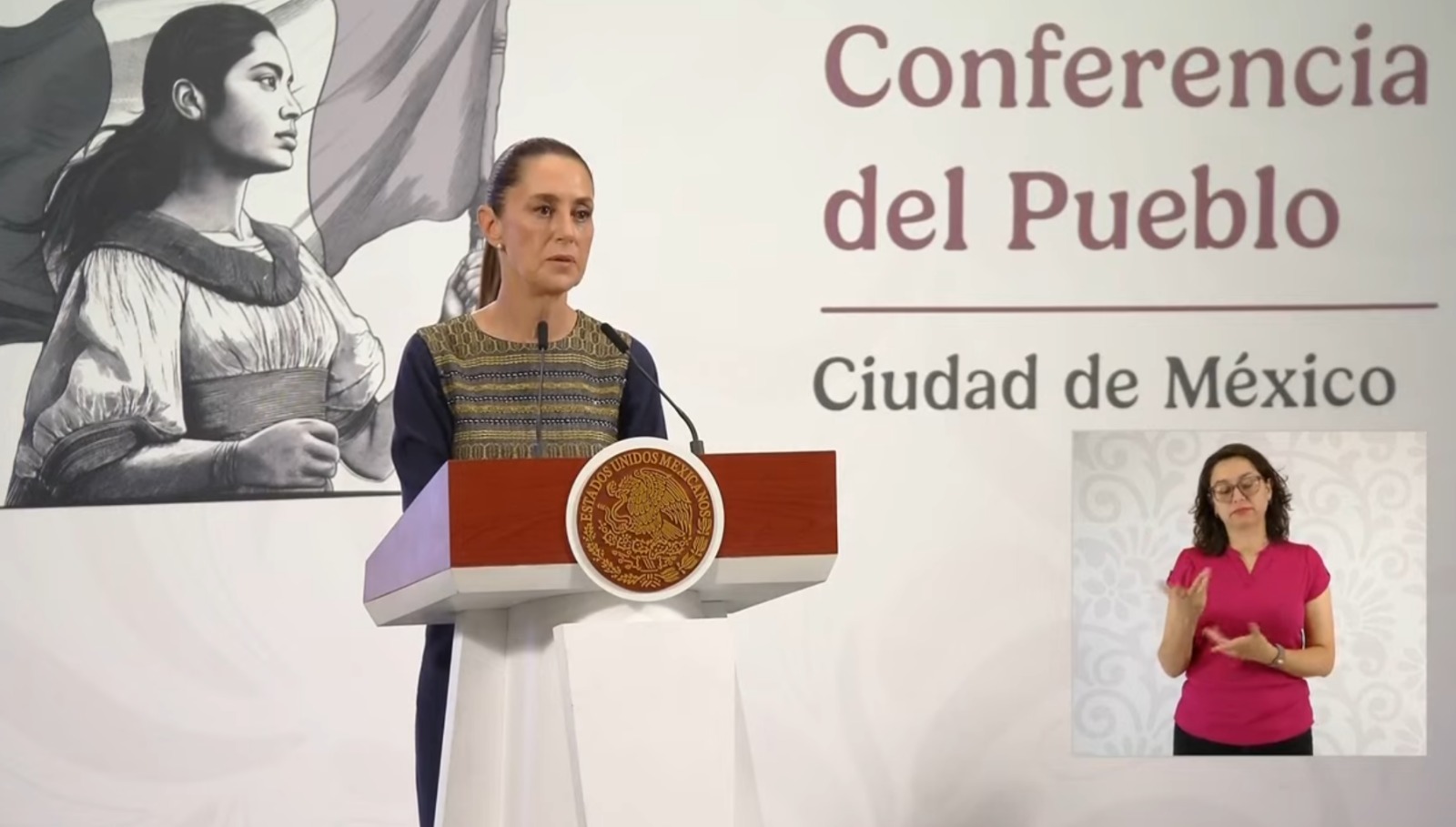 Claudia Sheinbaum en la conferencia mañanera