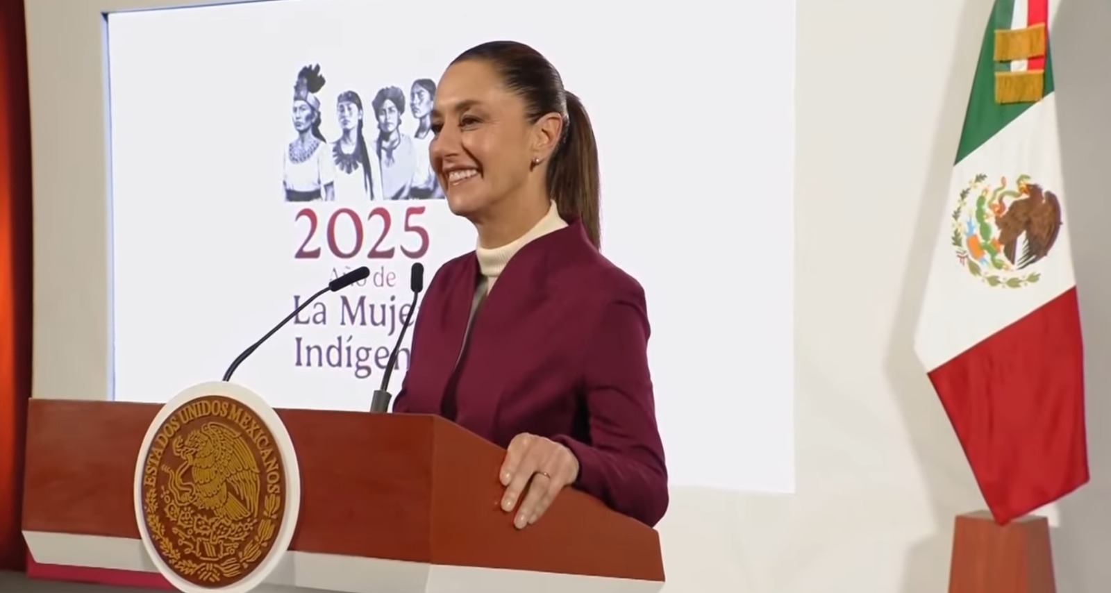 Claudia Sheinbaum reacciona a las mañanitas