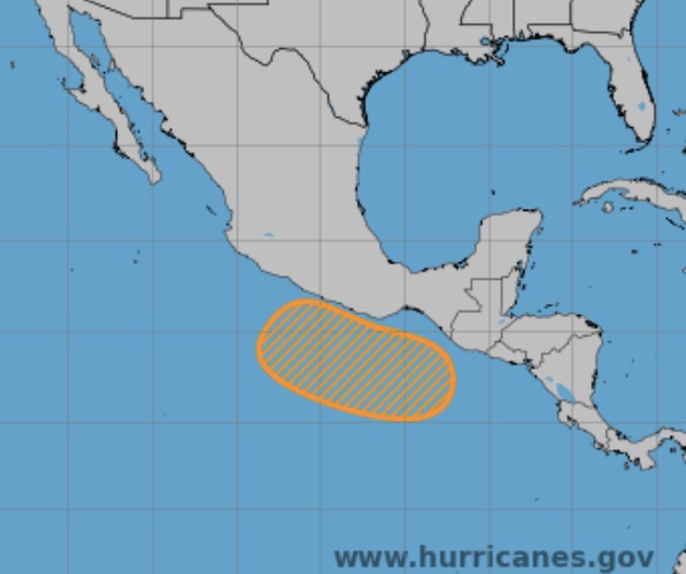 Así marca el NHC la perturbación tropical con 40 % de probabilidad de ser el segundo ciclón de la temporada 2025 en el Pacífico.
