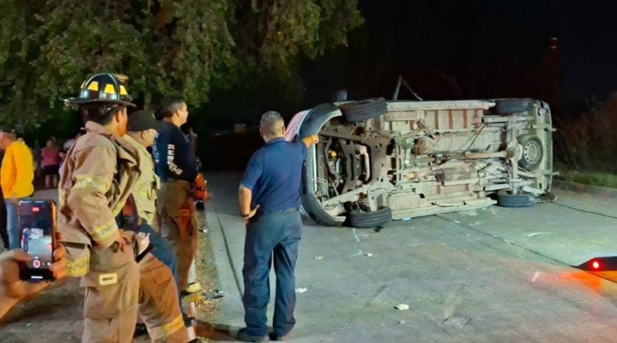 Volcadura de una ambulancia