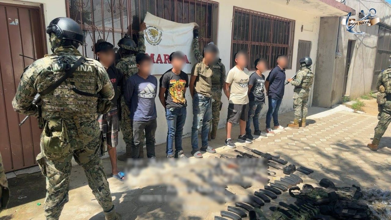¿Iban a la guerra? Detienen a 7 delincuentes en Guerrero con armas y droga