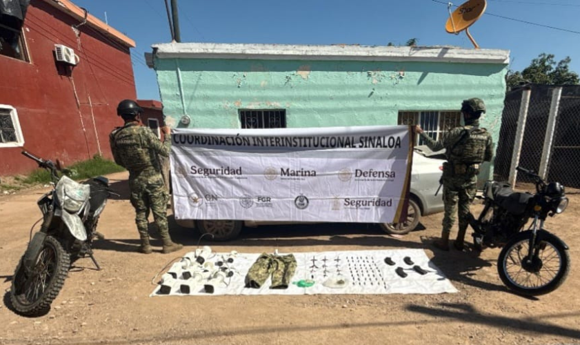 Aseguramiento de objetos de delito en Escuinapa