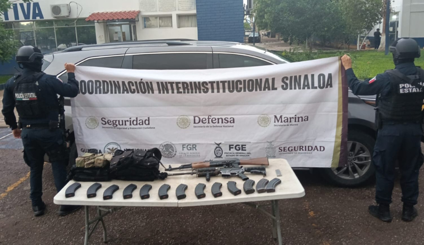 Grupo Interinstitucional asegura armas, cargadores y chalecos balísticos