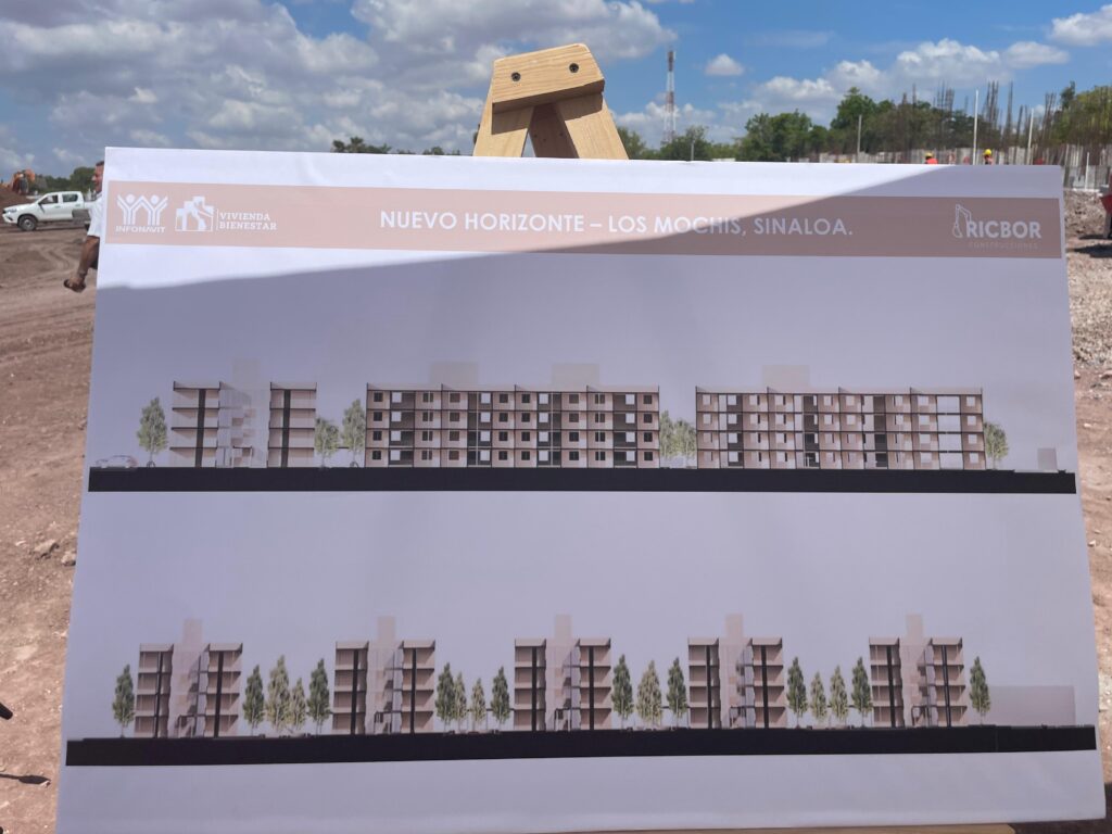 Así se ve el avance de la construcción de las acciones de Vivienda para el Bienestar en fraccionamiento Nuevo Horizonte en Los Mochis
