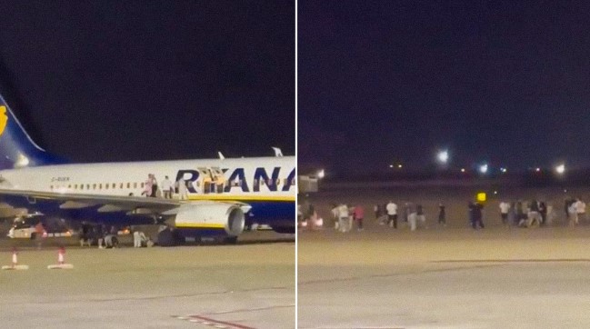 VIDEO: Alerta de incendio en avión de Ryanair desata caos y deja 18 heridos en España