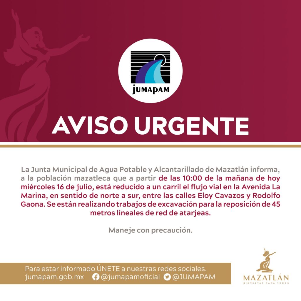Aviso urgente Jumapam