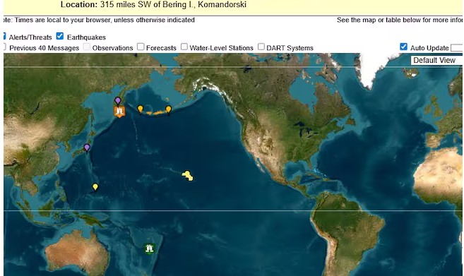 Sismo de magnitud 8.7 en Rusia activa alerta de tsunami en EU y Japón