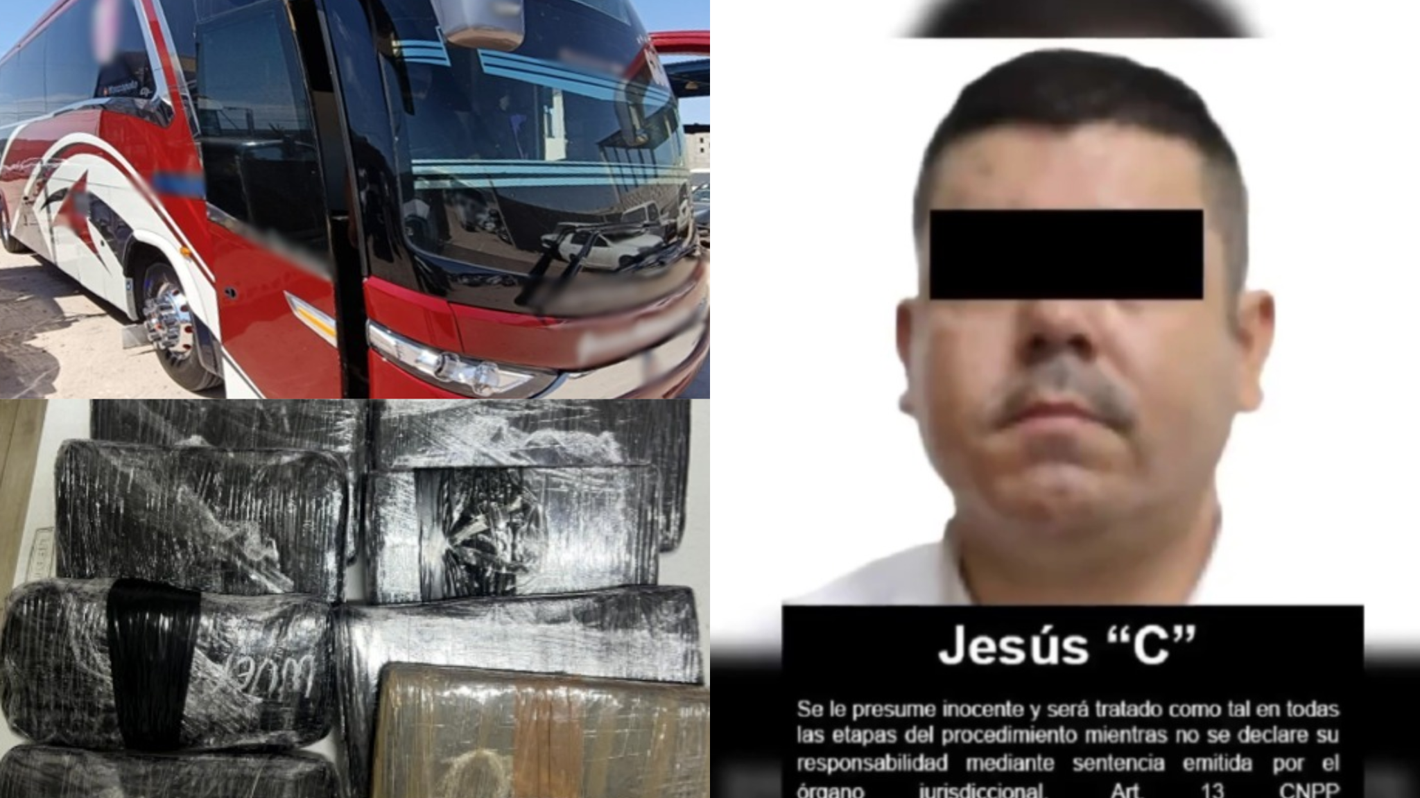 Chofer de autobús, a prisión preventiva por llevar fentanilo y heroína