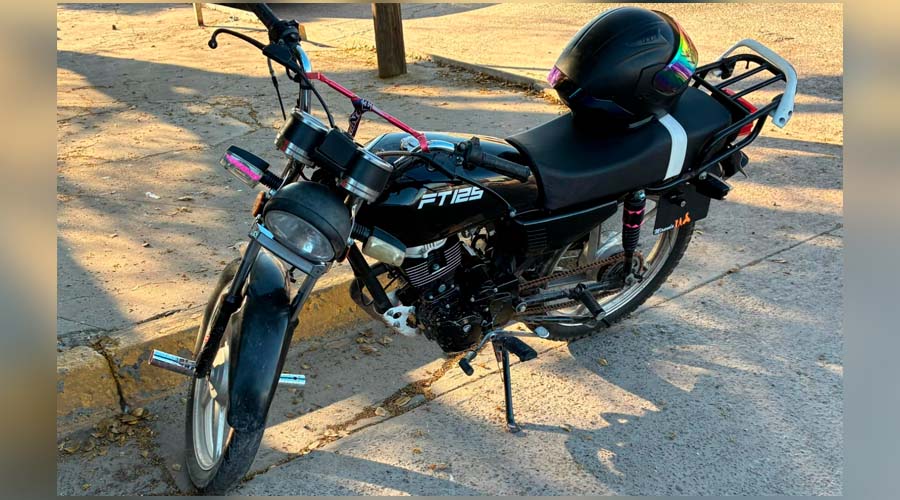 Motocicleta involucrada en accidente