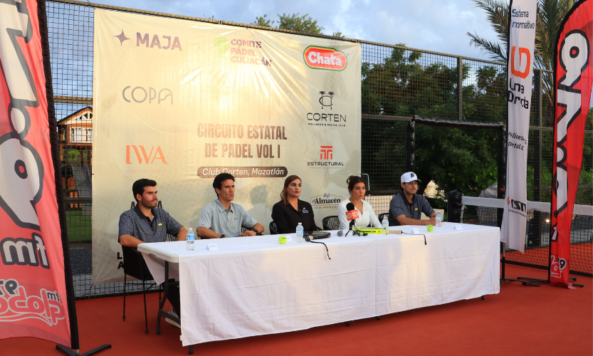 Conferencia de prensa del circuito estatal de Padel Vol I.