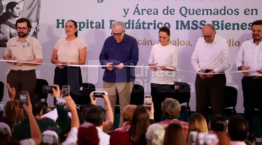 Claudia Sheinbaum Pardo y Rubén Rocha Moya inauguran área de quemados en el Hospital Pediátrico de Sinaloa