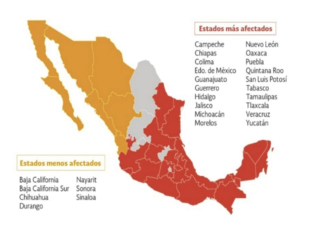 Zonas afectadas y no con la canícula