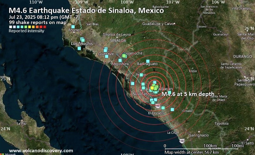 Sismo en Culiacán
