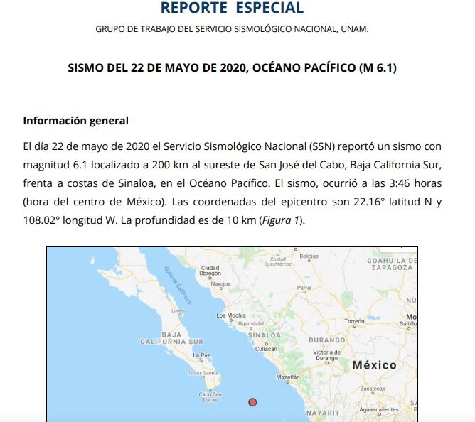 Sismos en Sinaloa