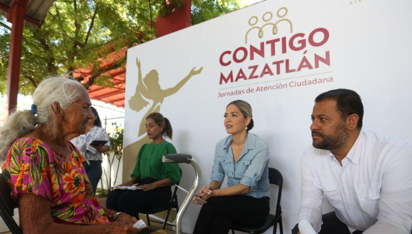 Programa de atención ciudadana Contigo Mazatlán con la alcaldesa Estrella Palacios Domínguez