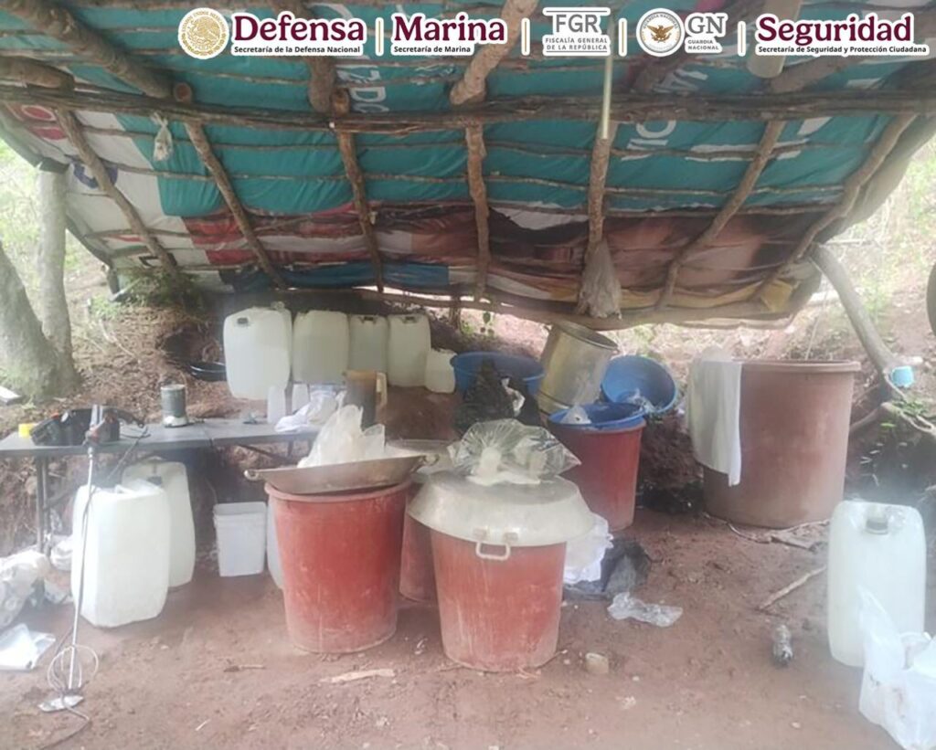 Dejan de producirse 200 kilos de crystal al asegurar áreas de concentración de químicos en Culiacán
