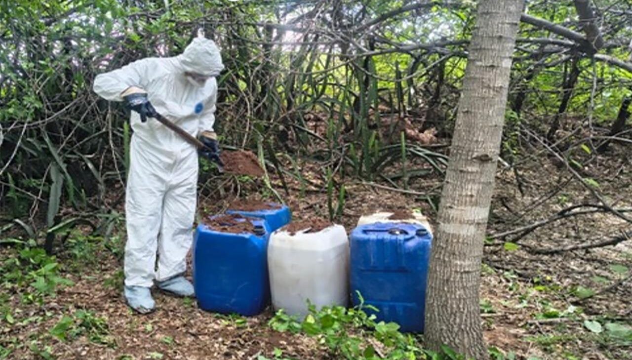Dejan de producirse 200 kilos de crystal al asegurar áreas de concentración de químicos en Culiacán