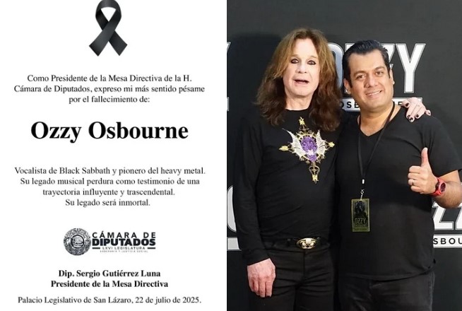 Presidente de la Cámara de Diputados lamenta la muerte de Ozzy Osbourne: 