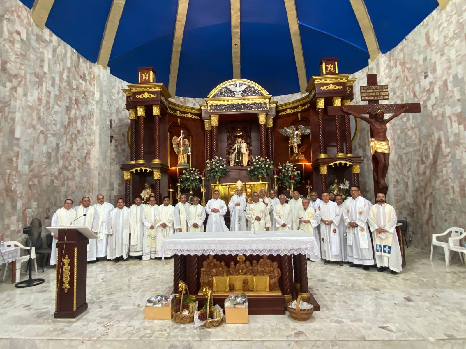 Inauguran retablo por el 50 aniversario de la parroquia de Nuestra Señora del Carmen en Mazatlán